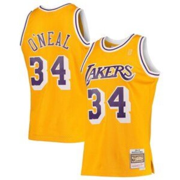 Mens Shaquille O'Neal Golden Stitched Jersey